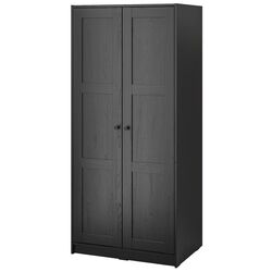 Шкаф Ikea Rakkestad 79x55х176 (Черно-Коричневый)