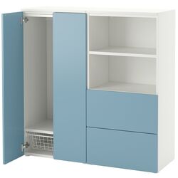 Dulap Ikea Smastad/Platsa 120x42x123 (Alb/Albastru) Thumb