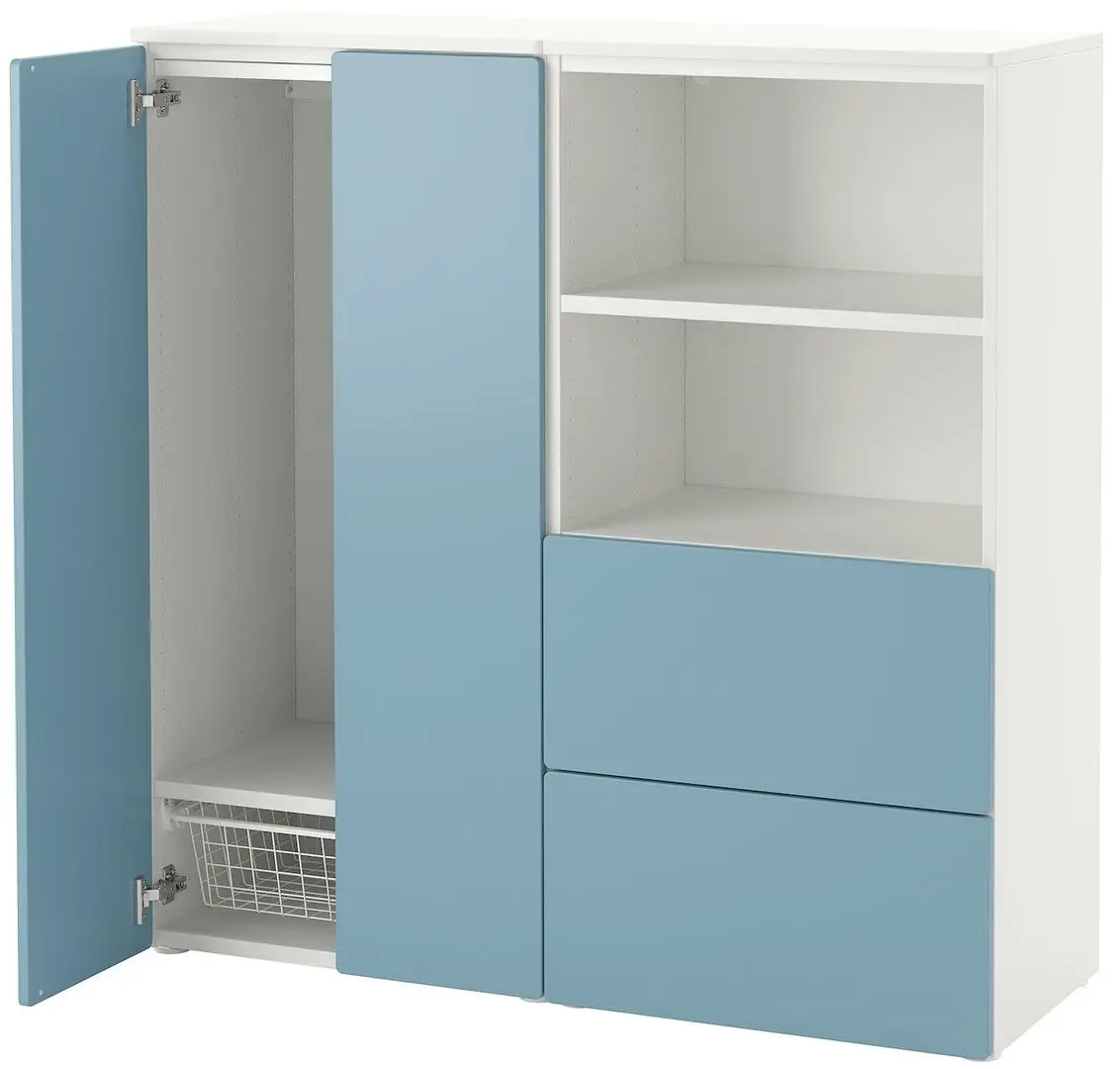 Dulap Ikea Smastad/Platsa 120x42x123 (Alb/Albastru)