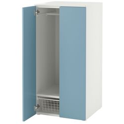 Dulap Ikea Smastad/Platsa 2 usi 60x57x123 (Alb/Albastru) Thumb