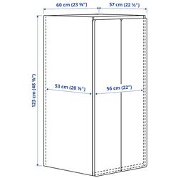 Dulap Ikea Smastad/Platsa 2 usi 60x57x123 (Alb/Lila Deschis) Thumb