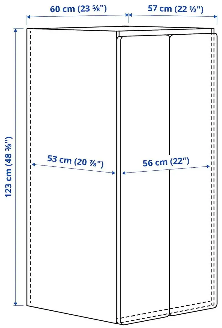 Dulap Ikea Smastad/Platsa 2 usi 60x57x123 (Alb/Lila Deschis)
