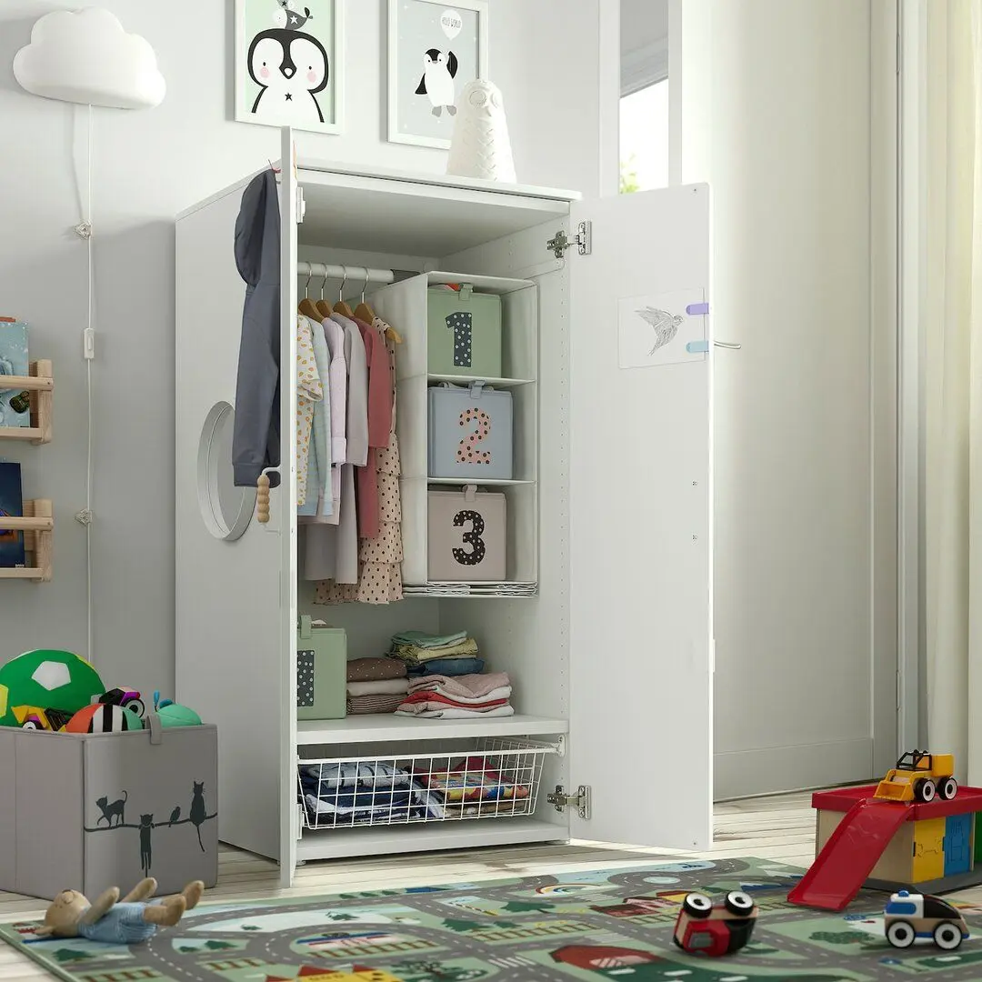 Dulap Ikea Smastad/Platsa 2 usi 60x57x123 (Alb/Lila Deschis)