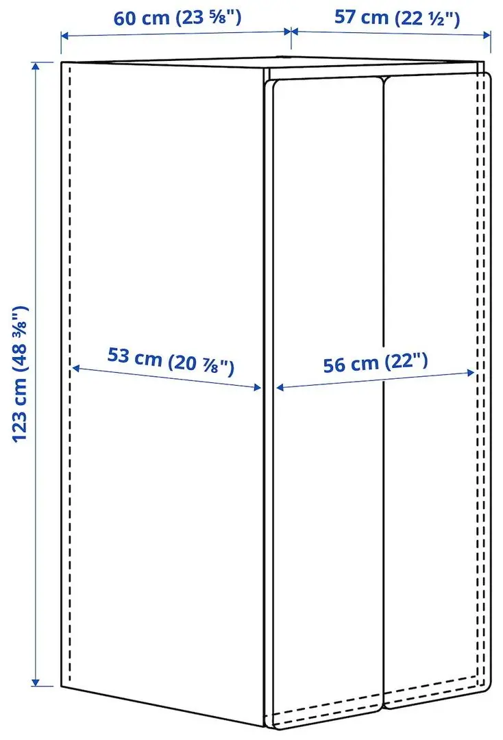 Dulap Ikea Smastad/Platsa 2 usi 60x57x123 (Alb/Verde Deschis)