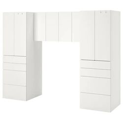 Dulap Ikea Smastad/Platsa 240x57x181 (Alb/Alb)