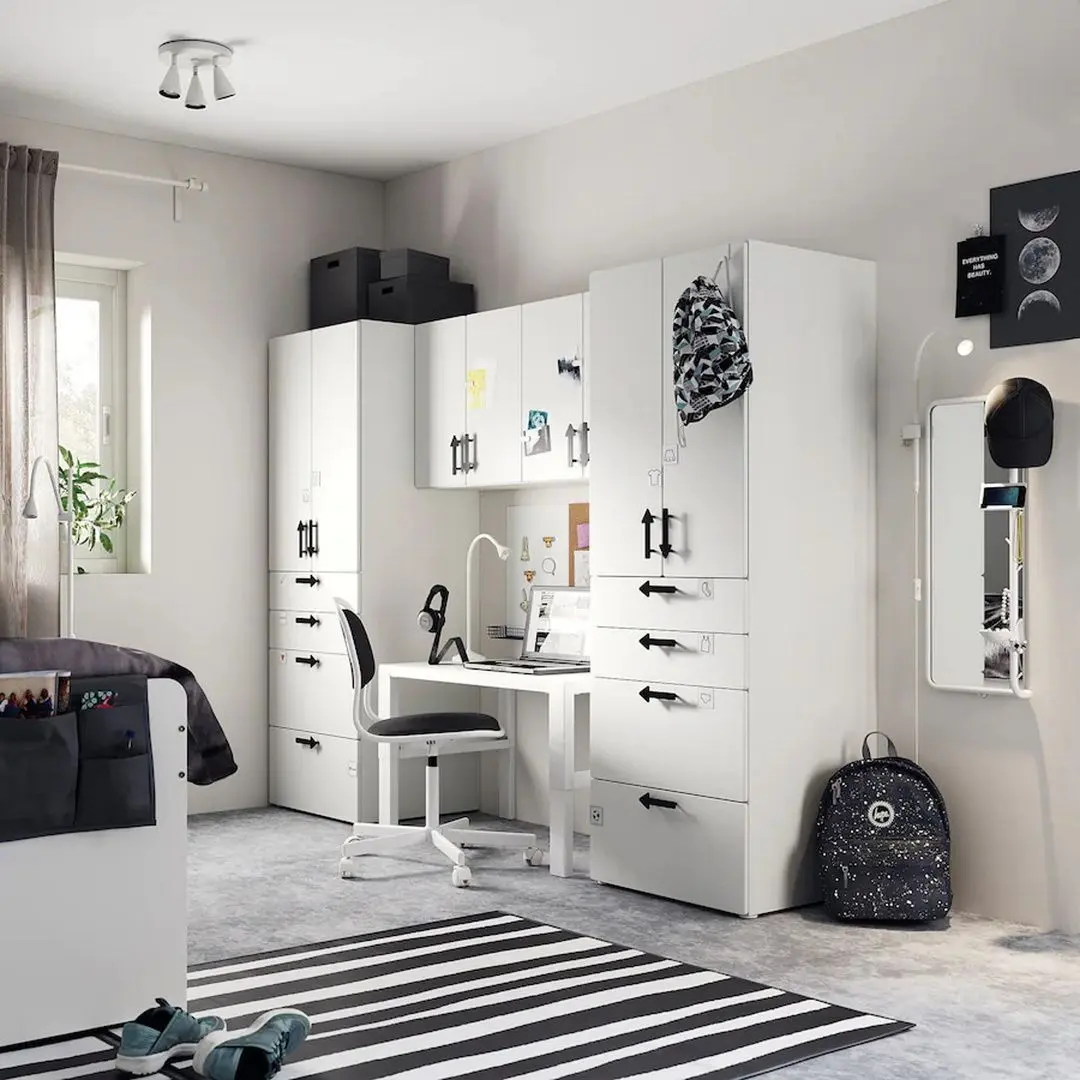 Dulap Ikea Smastad/Platsa 240x57x181 (Alb/Alb)