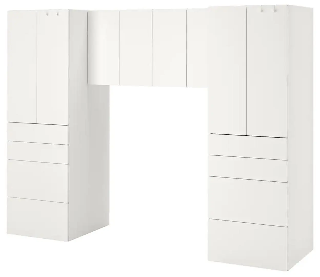 Dulap Ikea Smastad/Platsa 240x57x181 (Alb/Alb)