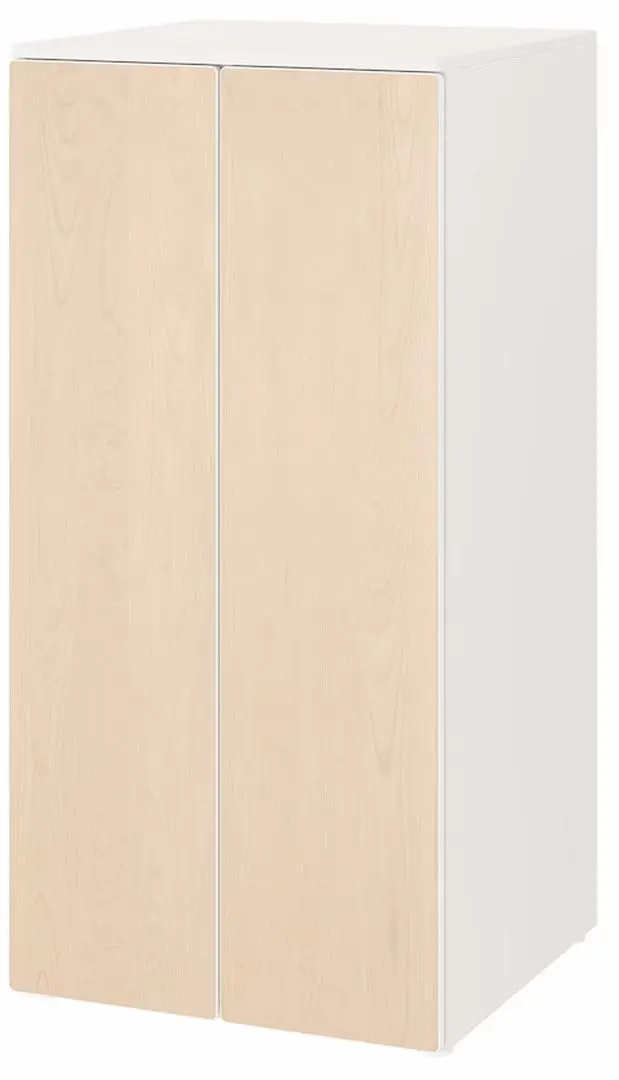 Шкаф Ikea Smastad/Platsa 3 полки 60x57x123 (Белый/Береза)