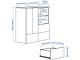 Dulap Ikea Smastad/Platsa 3 sertare 120x57x123 (Alb/Rosu/Dunga)