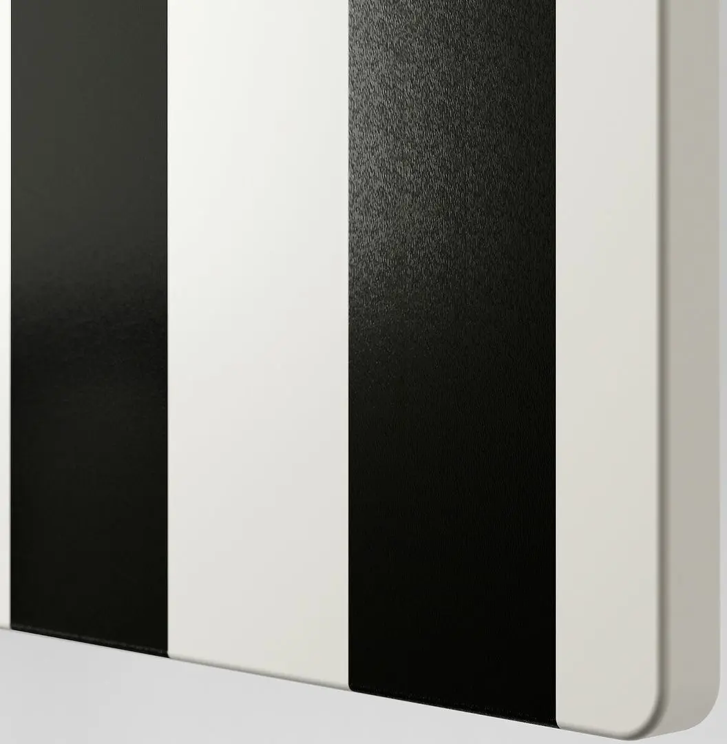 Dulap Ikea Smastad/Platsa 3 sertare 120x57x123 (Alb-negru/Alb/Dunga)