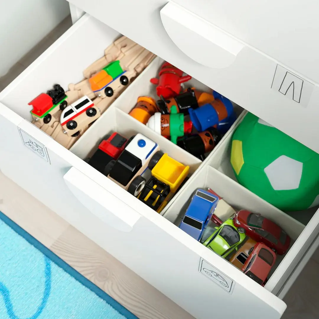 Шкаф Ikea Smastad/Platsa 3 ящика 60x42x181 (Белый/Береза)