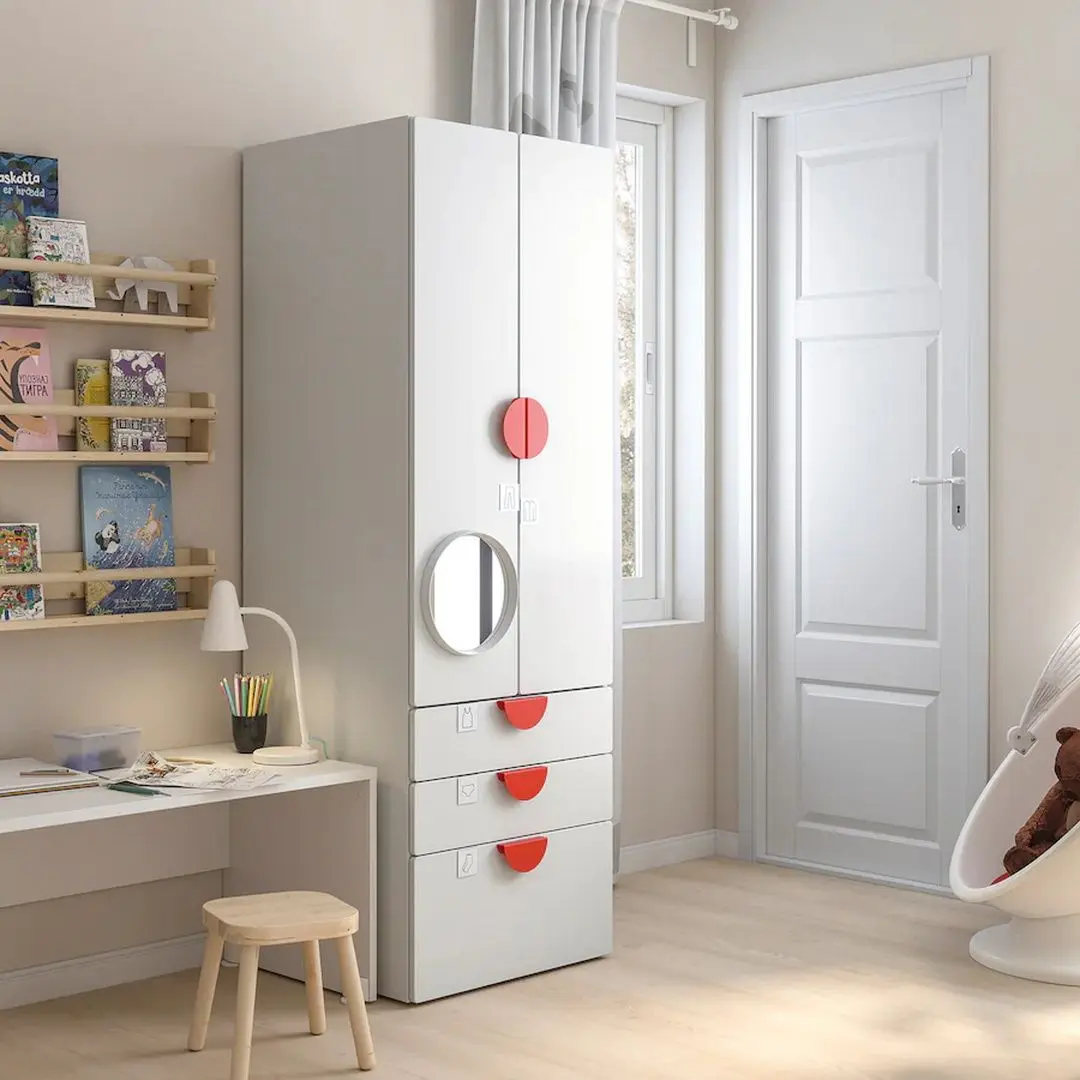 Dulap Ikea Smastad/Platsa 3 sertare 60x57x181 (Alb)