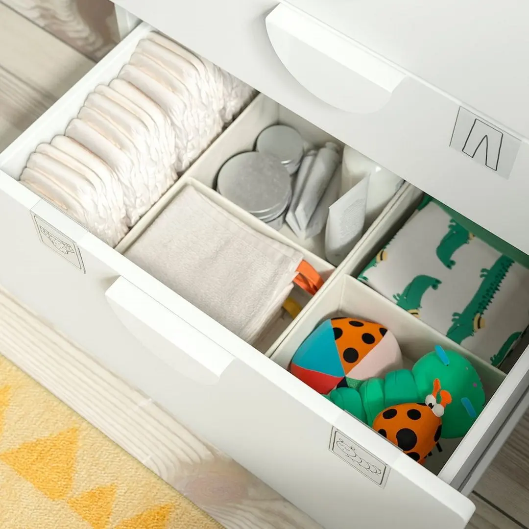 Dulap Ikea Smastad/Platsa 4 sertare 60x42x181 (Alb/Alb)