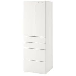 Dulap Ikea Smastad/Platsa 4 sertare 60x42x181 (Alb/Alb)