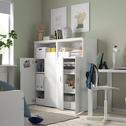 Dulap Ikea Smastad/Platsa 6 polite 120x42x123 (Alb) Thumb