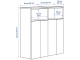 Dulap Ikea Smastad/Platsa 6 rafturi 120x42x123 (Alb/Albastru)