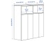 Dulap Ikea Smastad/Platsa 6 rafturi 120x42x123 (Alb-Negru/Alb/Dunga)