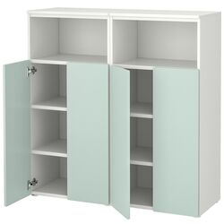 Dulap Ikea Smastad/Platsa 6 rafturi 120x42x123 (Alb/Verde Deschis) Thumb