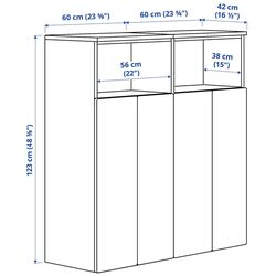 Шкаф Ikea Smastad/Platsa 6 полок 120x42x123 (Белый/Светло-сиреневый) Thumb