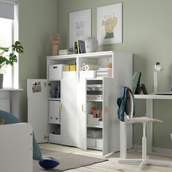 Шкаф Ikea Smastad/Platsa 6 полок 120x42x123 (Белый/Светло-сиреневый) Thumb