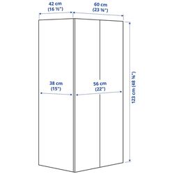 Dulap Ikea Smastad/Platsa 60x42x123 (Alb/Verde Deschis) Thumb