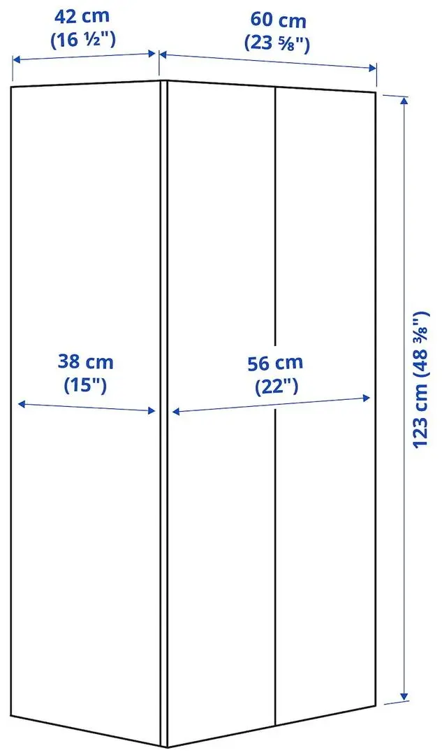 Dulap Ikea Smastad/Platsa 60x42x123 (Alb/Verde Deschis)