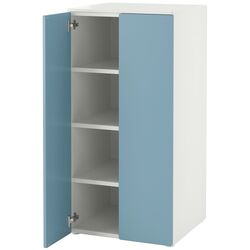 Шкаф Ikea Smastad/Platsa полки 60x57x123 (Белый/Голубой) Thumb