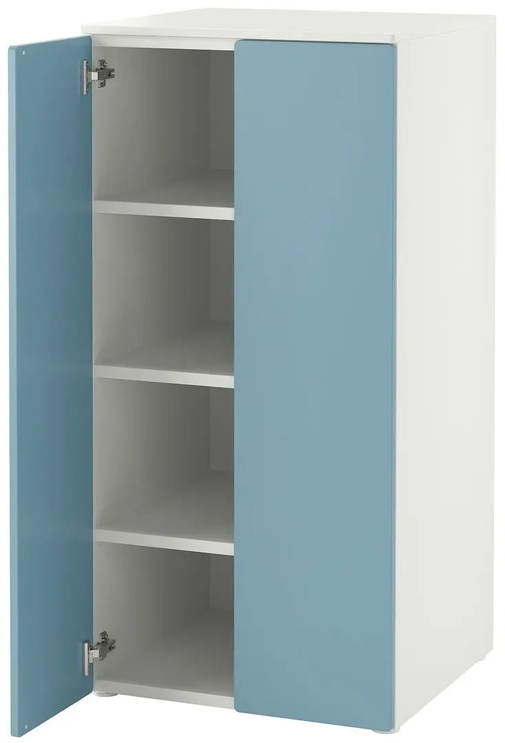 Шкаф Ikea Smastad/Platsa полки 60x57x123 (Белый/Голубой)