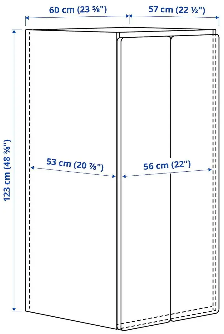 Dulap Ikea Smastad/Platsa rafturi 60x57x123 (Alb/Lila Deschis)