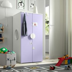 Шкаф Ikea Smastad/Platsa полки 60x57x123 (Белый/Светло-сиреневый)
