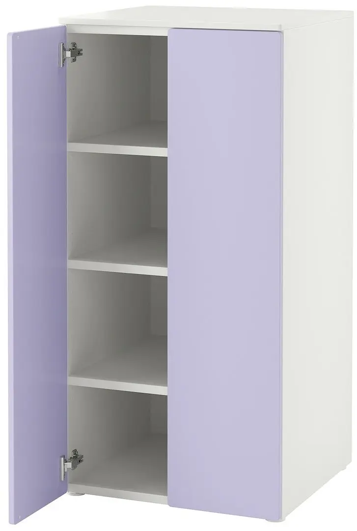 Dulap Ikea Smastad/Platsa rafturi 60x57x123 (Alb/Lila Deschis)