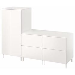 Шкаф Ikea Smastad/Platsa с 2 комодами 180x57x133 (Белый)