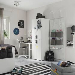 Dulap Ikea Smastad/Platsa cu 2 bare umeraşe 60x57x181 (Alb) Thumb