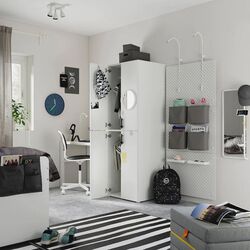 Dulap Ikea Smastad/Platsa cu 2 bare umeraşe 60x57x181 (Alb) Thumb