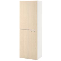 Dulap Ikea Smastad/Platsa cu 2 bare umeraşe 60x57x181 (Alb/Mesteacăn)