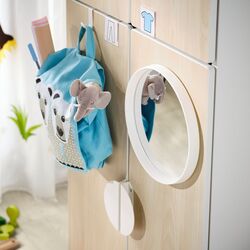 Шкаф Ikea Smastad/Platsa с 2 штангами 60x42x181 (Белый/Береза) Thumb