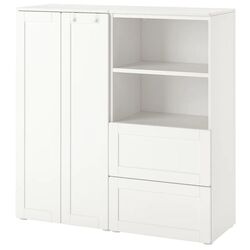 Шкаф Ikea Smastad/Platsa с рамой 120x42x123 (Белый)