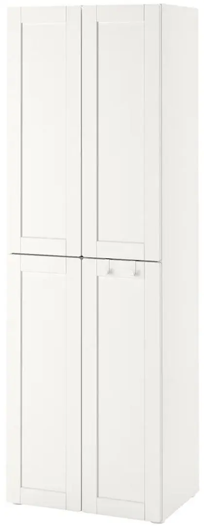 Dulap Ikea Smastad/Platsa cu cadru/2 bare umeraşe 60x57x181 (Alb)