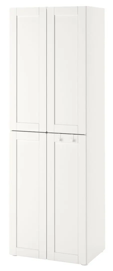 Dulap Ikea Smastad/Platsa cu cadru/2 bare umerase 60x42x181 (Alb)