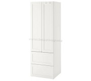 Dulap Ikea Smastad/Platsa cu cadru/2 sertare 60x57x181 (Alb)