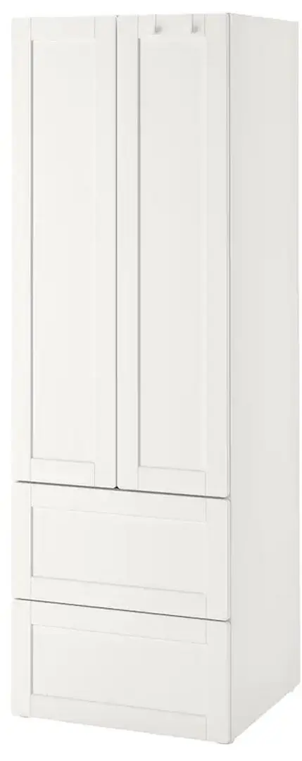Dulap Ikea Smastad/Platsa cu cadru/2 sertare 60x57x181 (Alb)