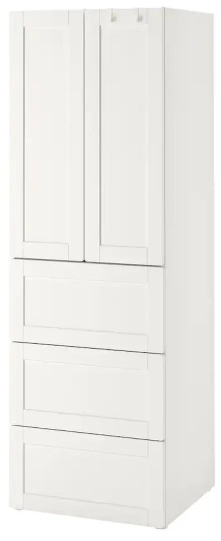 Dulap Ikea Smastad/Platsa cu cadru/3 sertare 60x57x181 (Alb)