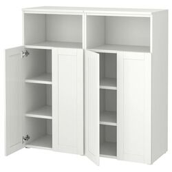 Шкаф Ikea Smastad/Platsa с рамой/6 полки 120x42x123 (Белый) Thumb