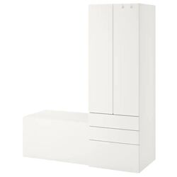 Шкаф Ikea Smastad/Platsa со скамьей 150x57x181 (Белый)