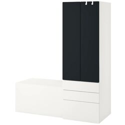 Шкаф Ikea Smastad/Platsa со скамейкой 150x55x180 (Белый/Доска для записей)