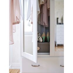 Шкаф Ikea Tyssedal 88x58x208 зеркало (Белый) Thumb