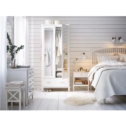 Шкаф Ikea Tyssedal 88x58x208 зеркало (Белый) Thumb