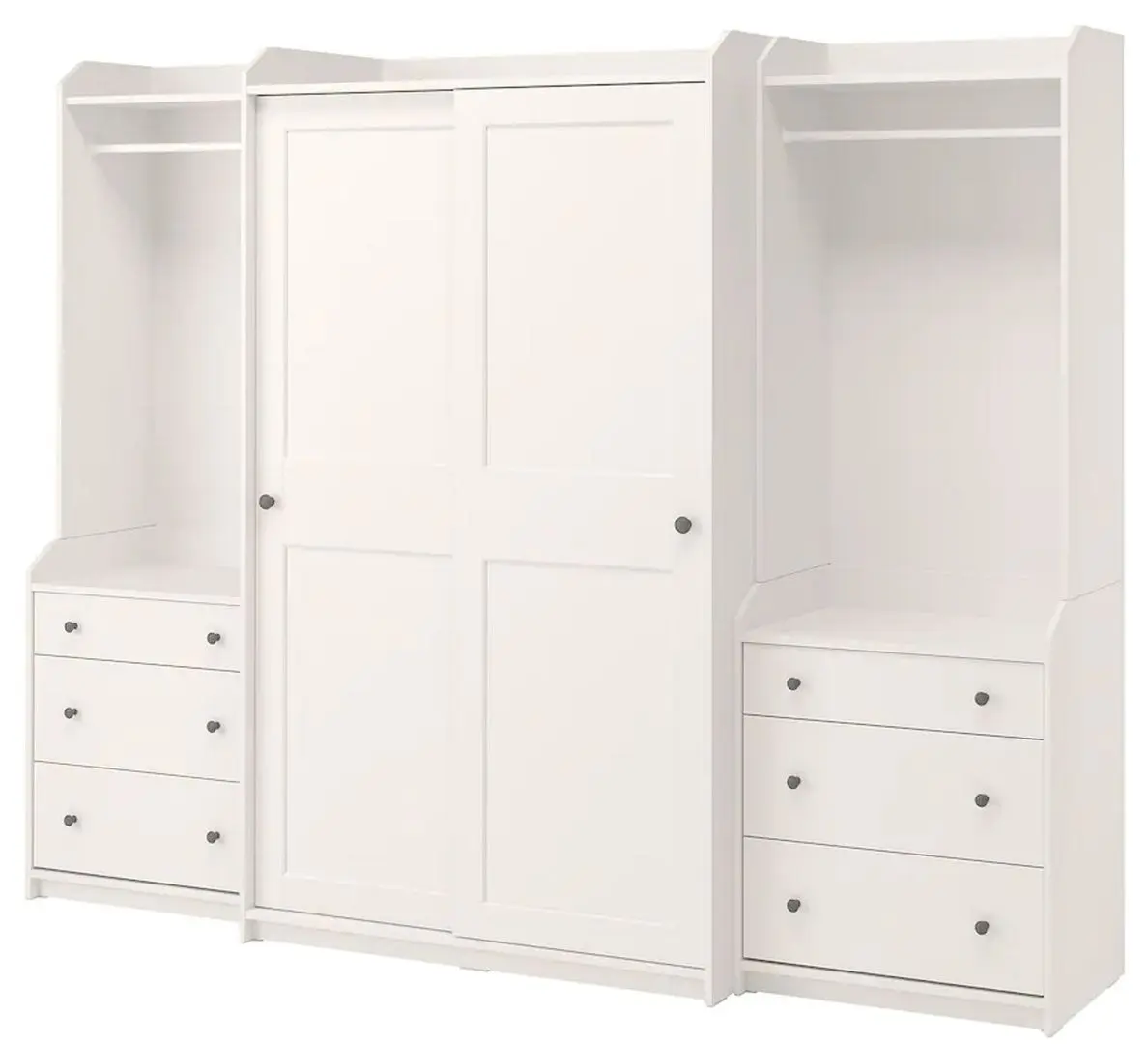 Dulap combinat Ikea Hauga 258x55x199 (Alb)