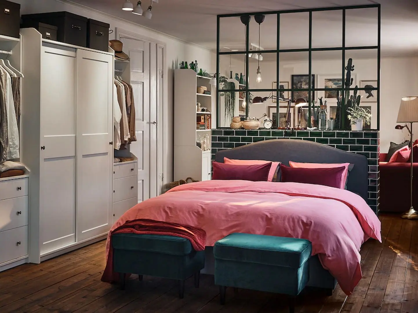 Dulap combinat Ikea Hauga 258x55x199 (Alb)