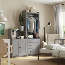 Antreu Ikea Hauga dulap deschis/1 polita 139x46x199 (Gri) Thumb